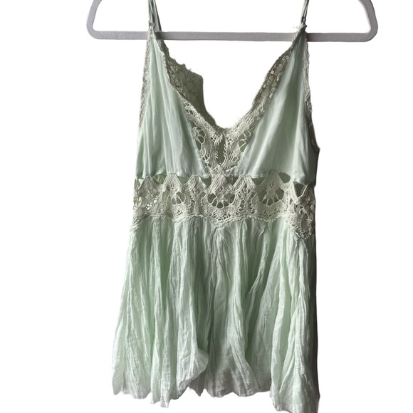 Free People One FP ONE Mint Green Lace Dress - Picture 6 of 7